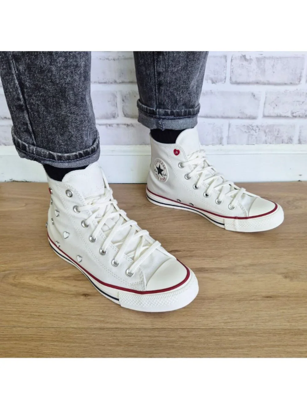 ❤️Converse Chuck Taylor Valentine's Day Sz 10 Womens shoes Sneaker White A19055C